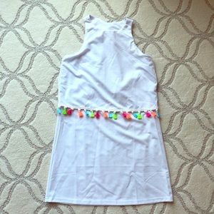 Shein White Tassle Dress - Small